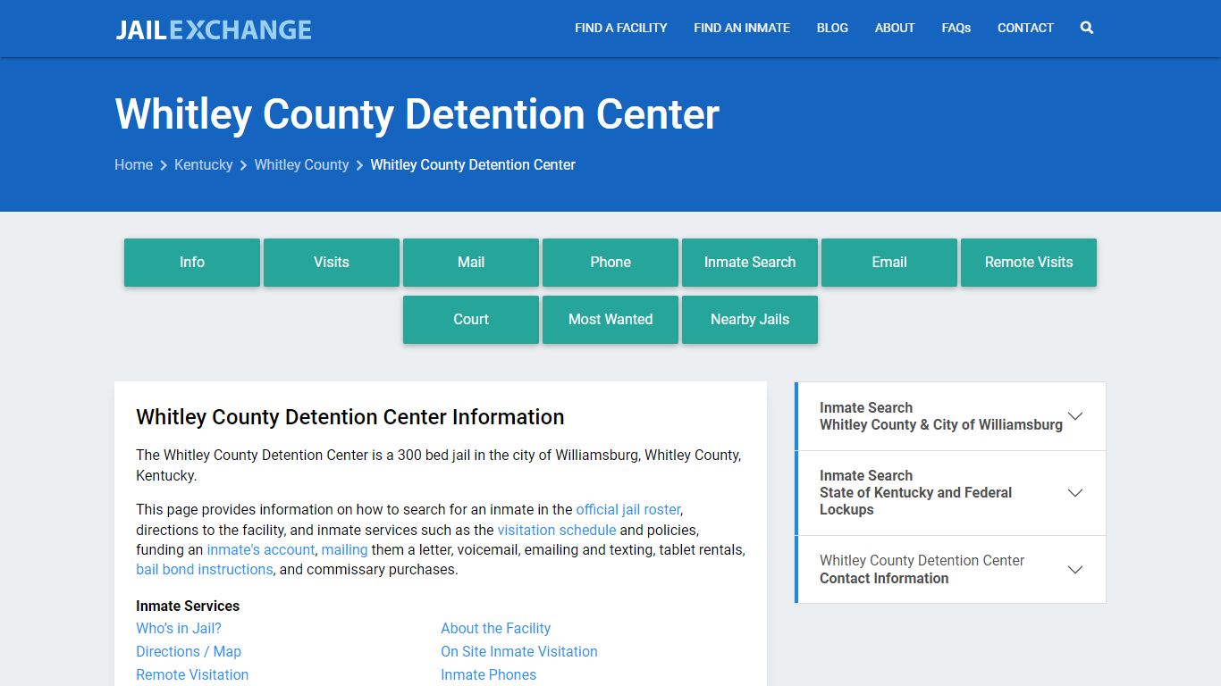 Whitley County Detention Center - Jail Exchange
